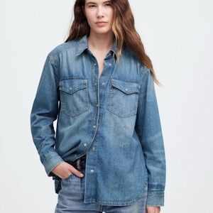 Madewell Blue Denim Shirt Medium